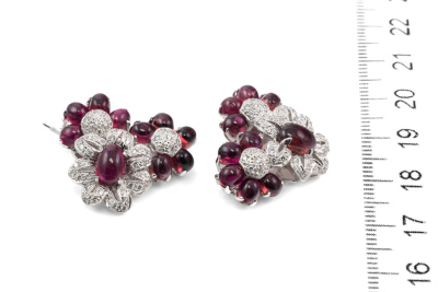 Pink Tourmaline and Diamond Earrings - 3