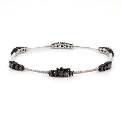 Black and White Diamond Bracelet - 4