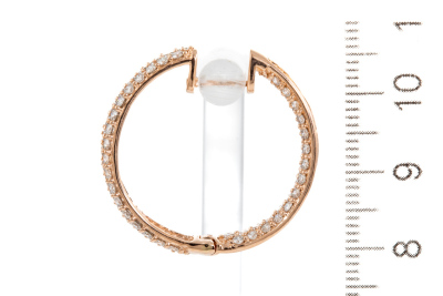 4.08ct Diamond Hoop Earrings - 3