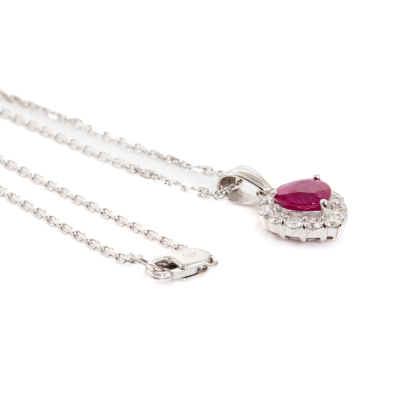 1.02ct Ruby and Diamond Pendant - 6