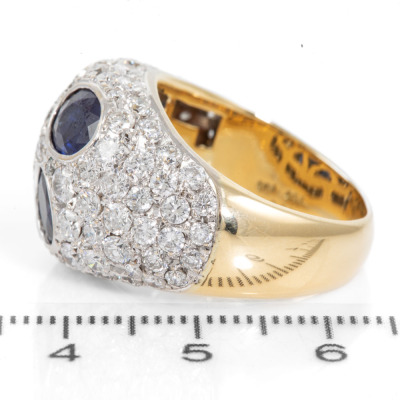 4.56ct Blue Sapphire and Diamond Ring - 3