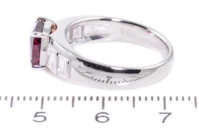 2.20ct Thai Ruby and Diamond Ring AIGS - 3