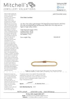 9.07ct Diamond Tennis Bracelet - 4