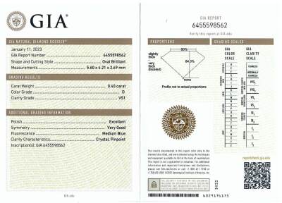 0.40ct Loose Diamond GIA D VS1 - 2