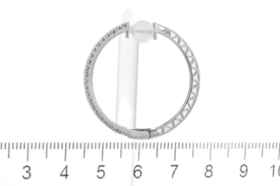 1.03ct Diamond Hoop Earrings - 3