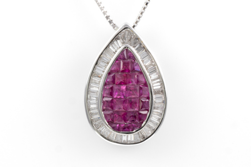 1.50ct Ruby and Diamond Pendant