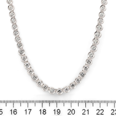 8.65ct Diamond Tennis Necklace - 3