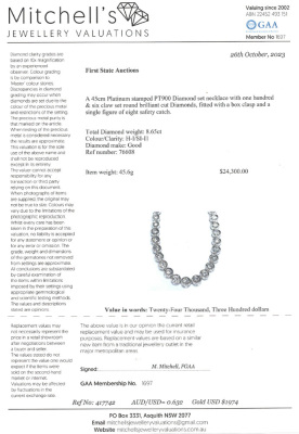 8.65ct Diamond Tennis Necklace - 4