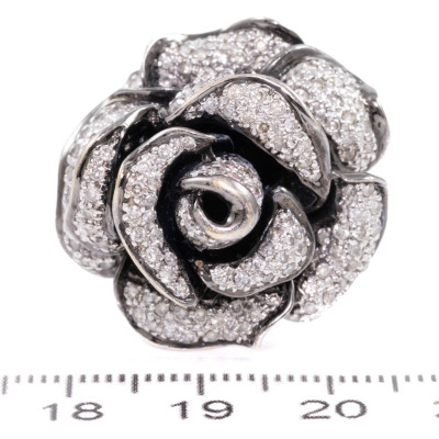 Diamond Rose Dress Ring - 2