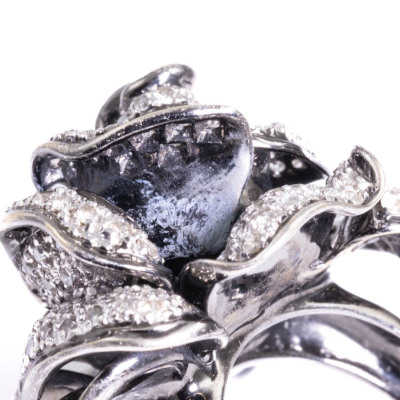 Diamond Rose Dress Ring - 8