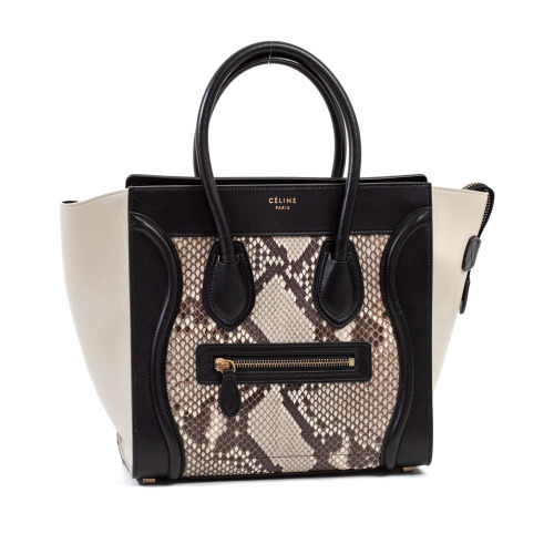 Celine Micro Luggage Python Leather Bag