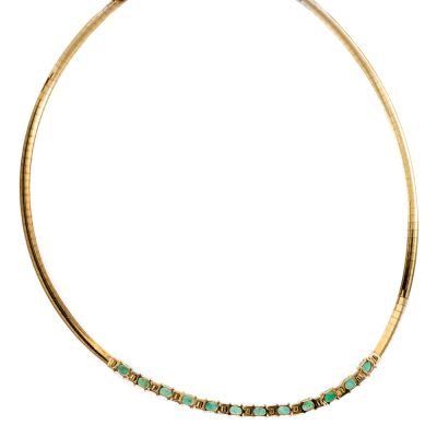 2.22ct Emerald and Diamond Necklace - 5