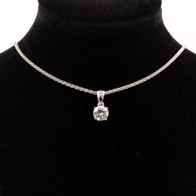 1.01ct Diamond Solitaire Pendant - 5