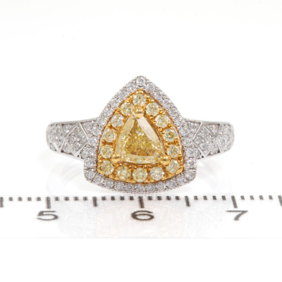 1.01ct Fancy Yellow Diamond Dress Ring - 2