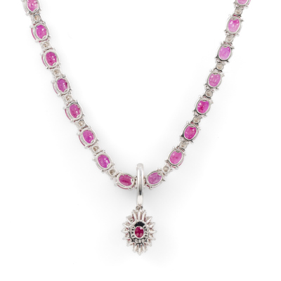 20.00ct Ruby and Diamond Necklace - 5