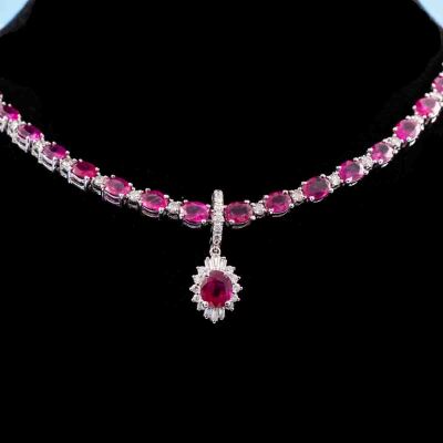 20.00ct Ruby and Diamond Necklace - 8