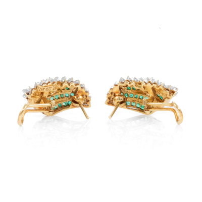 2.20ct Emerald & Diamond Earrings - 5