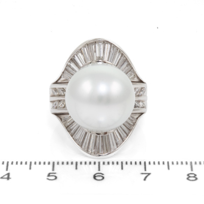 15.2mm Pearl and Diamond Ring - 2