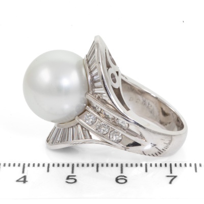 15.2mm Pearl and Diamond Ring - 3