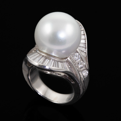 15.2mm Pearl and Diamond Ring - 6