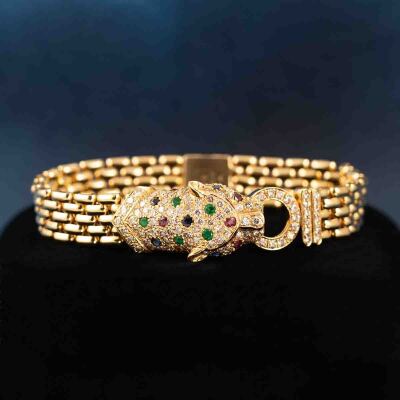 Mixed Gemstones & Diamond Bracelet 44.3g - 6