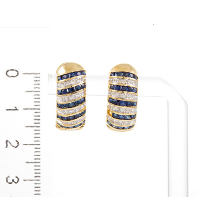 2.45ct Sapphire and Diamond Earrings - 3