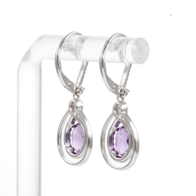 1.53ct Amethyst and Diamond Earrings - 4