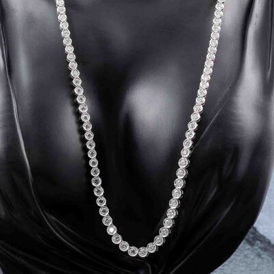 8.65ct Diamond Tennis Necklace - 8