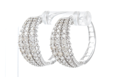 2.01ct Diamond Hoop Earrings