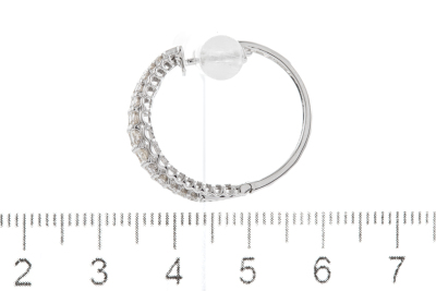 2.01ct Diamond Hoop Earrings - 4