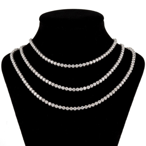 14kt White Gold Mens Round Diamond 18-inch Tennis Chain Necklace 4-5/8 –  Gold N Diamonds