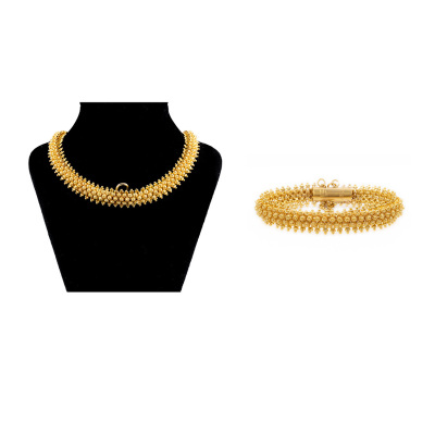 22ct Gold Necklace & Bracelet Set 141.2g