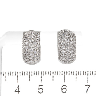 1.00ct Diamond Huggie Earrings - 2