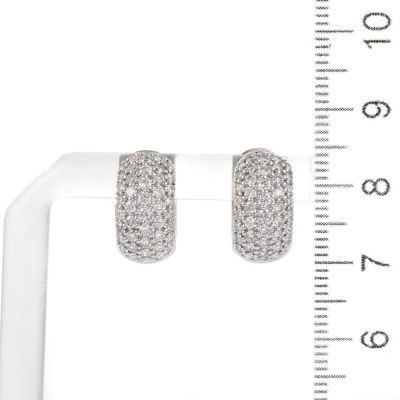1.00ct Diamond Huggie Earrings - 3