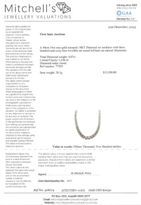 4.07ct Diamond necklace - 4