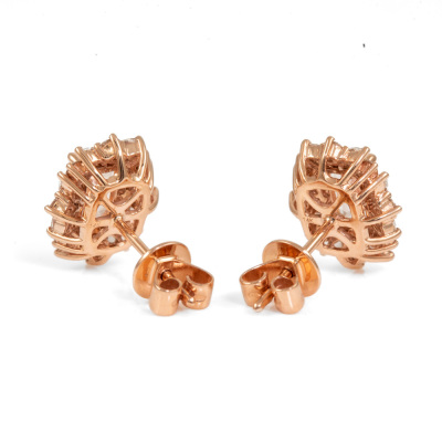 0.87ct Morganite and Diamond Earrings - 4