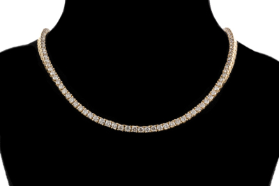 7.48ct Diamond Tennis Necklace