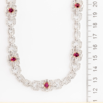 5.10ct Ruby and Diamond Necklace - 3