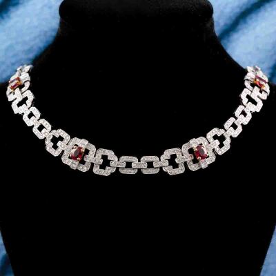 5.10ct Ruby and Diamond Necklace - 9