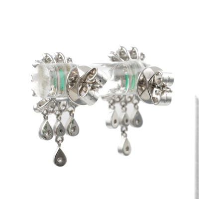 Colombian Emerald and Diamond Earrings - 2