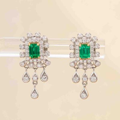 Colombian Emerald and Diamond Earrings - 6
