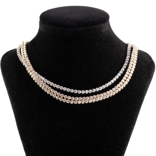 14.97ct Diamond 3 Row Necklace