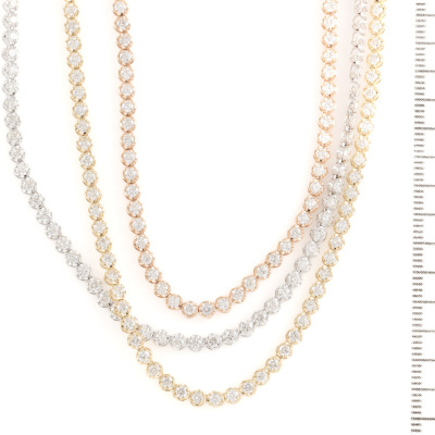 14.97ct Diamond 3 Row Necklace - 3
