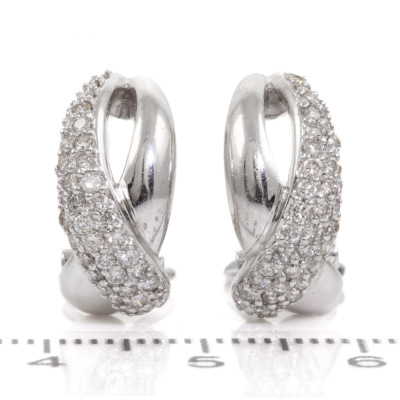 0.66ct Clip-on Diamond Earrings - 2