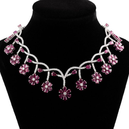 18.45ct Ruby and Diamond Necklace