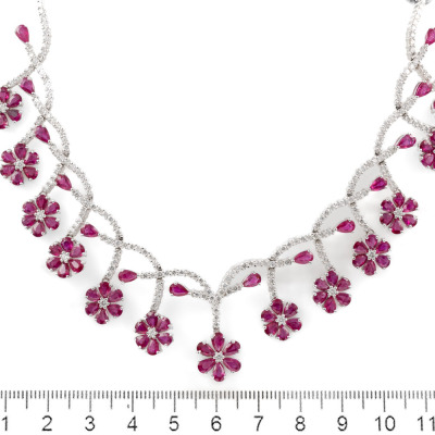 18.45ct Ruby and Diamond Necklace - 3