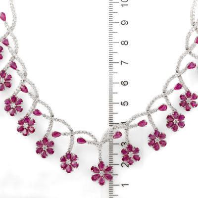 18.45ct Ruby and Diamond Necklace - 5
