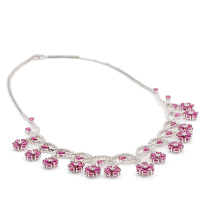 18.45ct Ruby and Diamond Necklace - 7