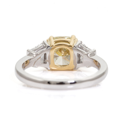 2.01ct Fancy Yellow Diamond Ring GIA P1 - 5