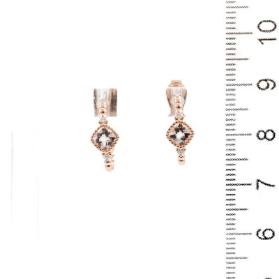 1.04ct Morganite and Diamond Earrings - 3